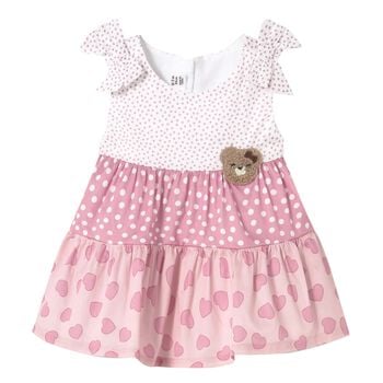 Baby Girls Pink & White Dress