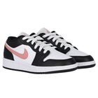 Girls Black, White & Pink Air Jordan 1 Low Trainers, 5, hi-res