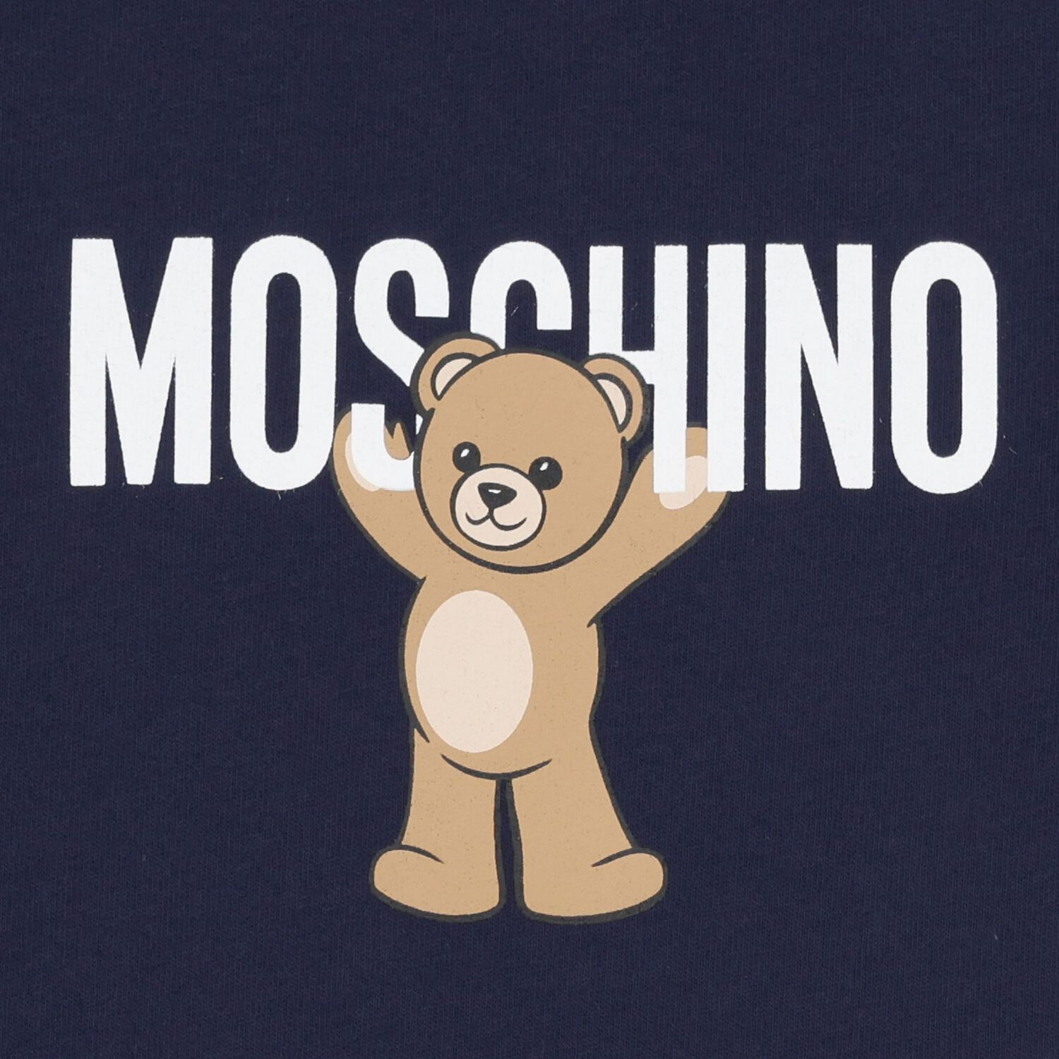 Younger Girls Navy Blue Teddy Bear Logo Dress, 2, hi-res