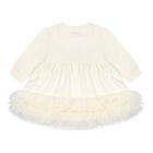 Baby Girls Yellow Tulle Ruffle Hem Dawn Dress, 2, hi-res