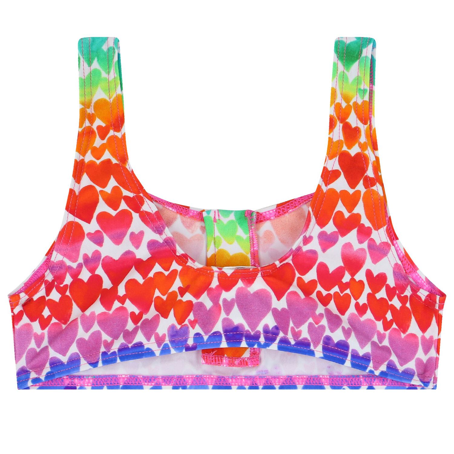 Girls Multi-Coloured Hearts Bikini, 1, hi-res image number null