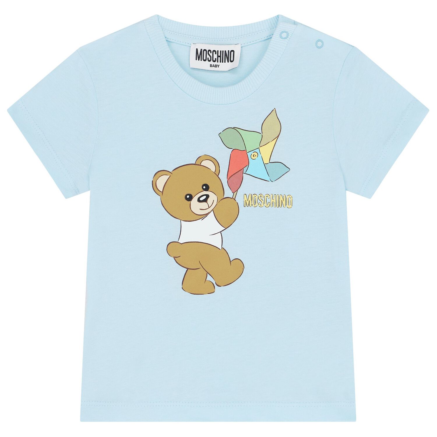 Blue Teddy Bear Logo Shorts Set, 1, hi-res