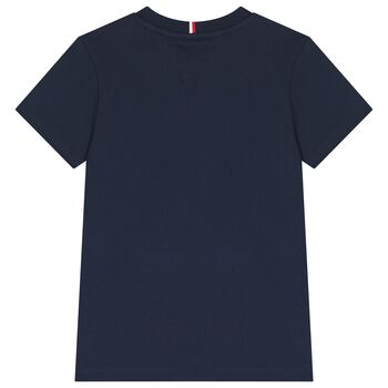 Boys Navy Blue Logo T-Shirt