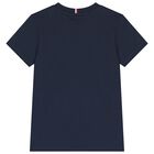 Boys Navy Blue Logo T-Shirt, 1, hi-res