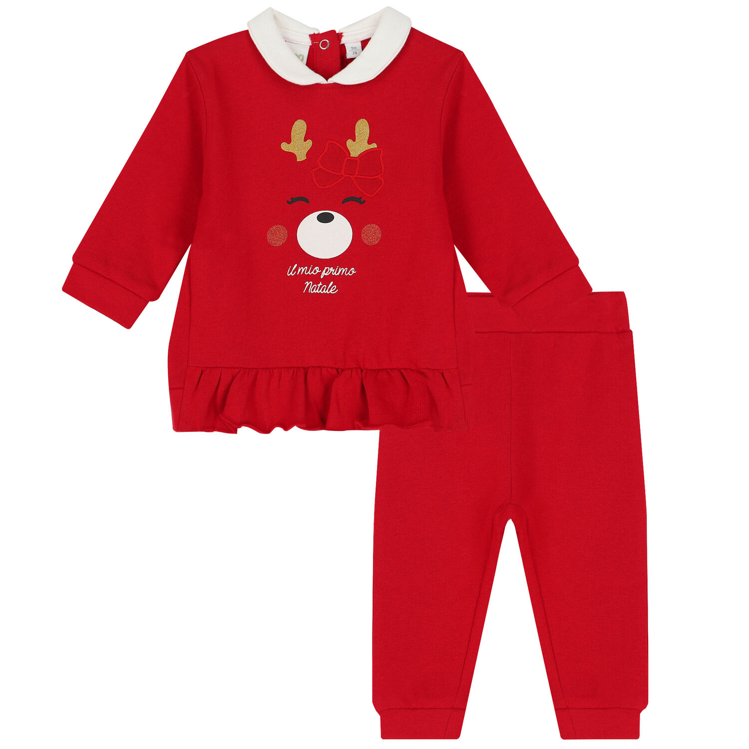 Baby Girls Red Tracksuit, 1, hi-res