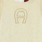 Girls Gold Logo Dress, 1, hi-res