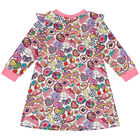 Younger Girls White Logo Dress, 1, hi-res