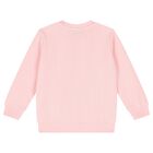 Younger Girls Pink Teddy Bear Logo Sweatshirt, 5, hi-res