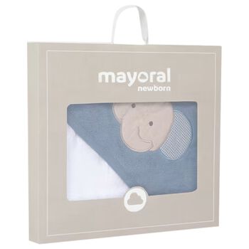 Baby Boys Blue Hooded Towel 