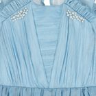 Girls Blue Ruffled Tulle Dress, 2, hi-res
