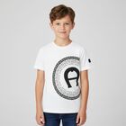 Boys White Logo T-Shirt, 1, hi-res