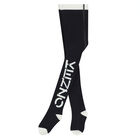 Girls Grey & White Logo Tights, 1, hi-res