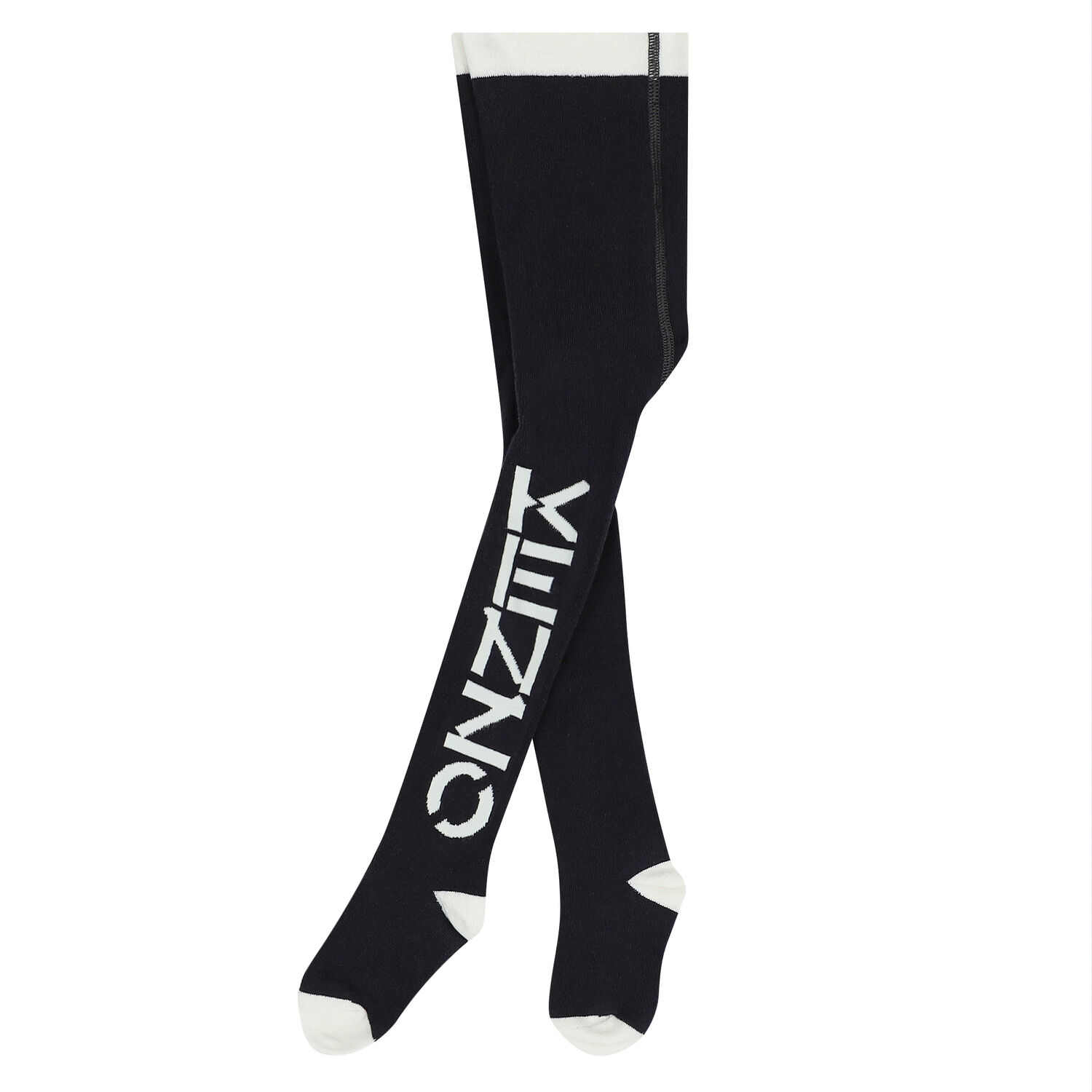 Girls Grey & White Logo Tights, 1, hi-res