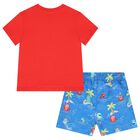Younger Boys Red & Blue Swim Shorts Set, 1, hi-res