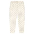 Girls Ivory Logo Joggers, 1, hi-res
