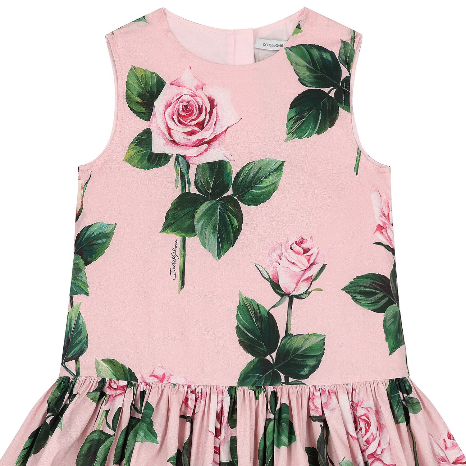 Girls Pink Rose Sleeveless Dress, 1, hi-res image number null