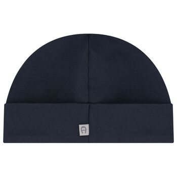 Baby Boys Navy Blue Logo Hat