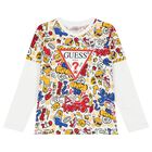 Boys White & Red Logo Tracksuit, 1, hi-res