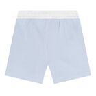 Baby Boys White & Blue Knitted Shorts Set, 2, hi-res