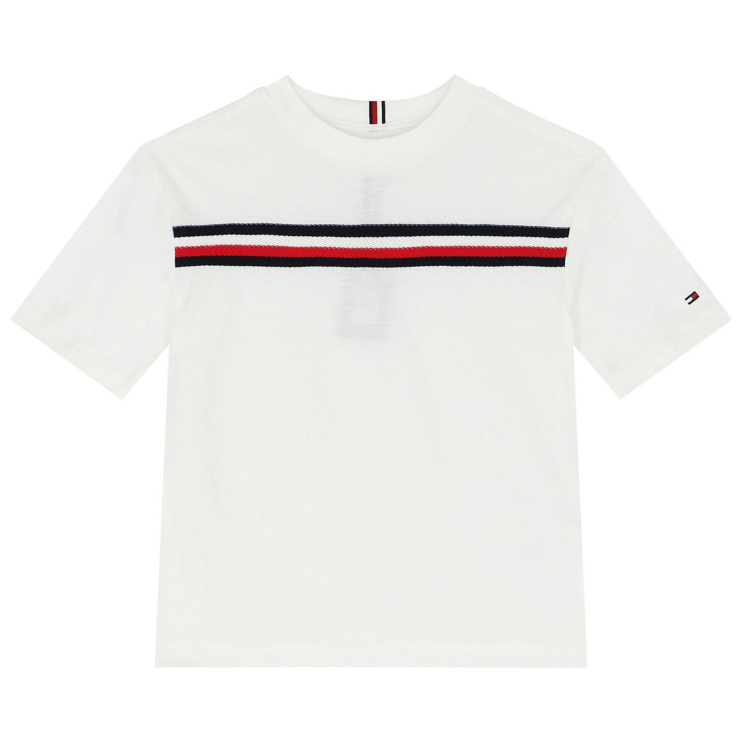 Boys White Striped T-Shirt, 1, hi-res image number null