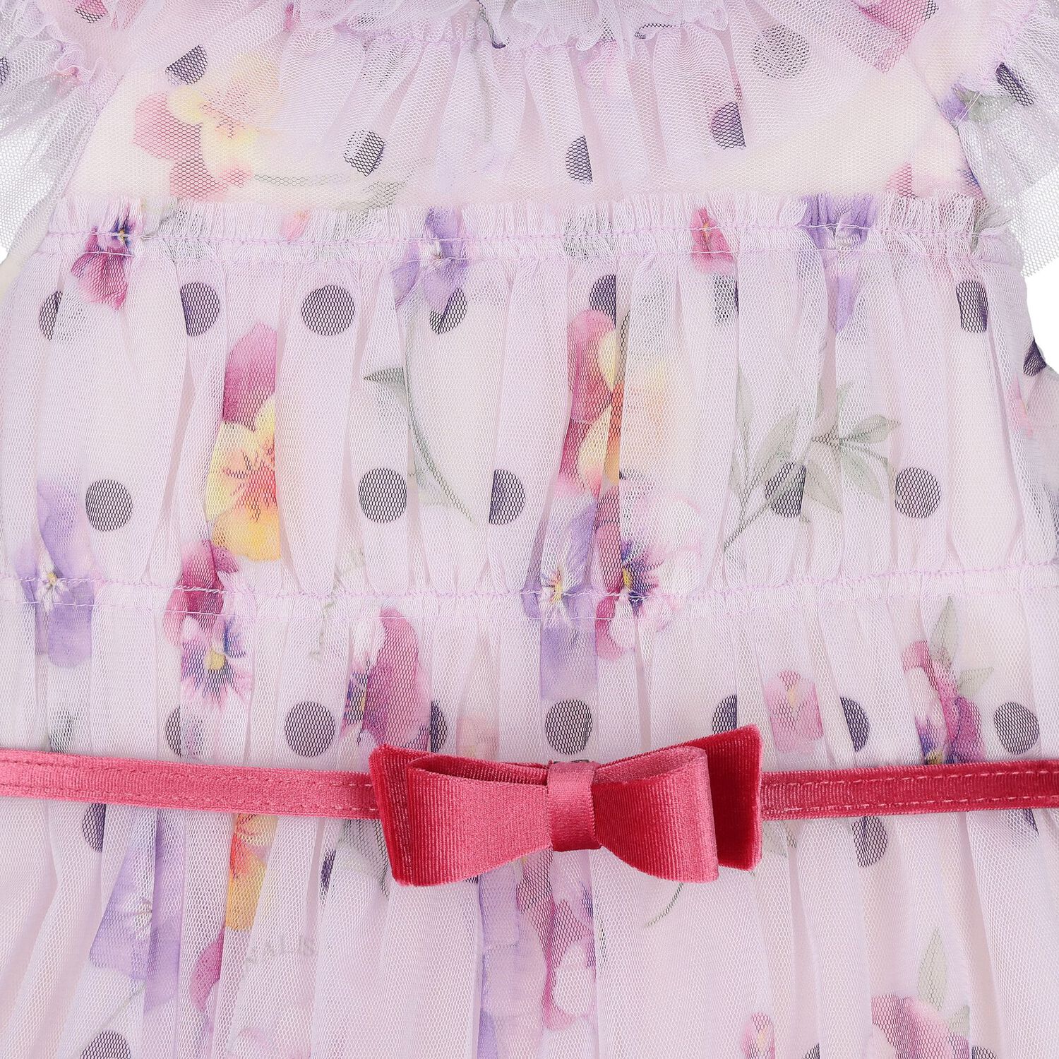 Girls Lilac Floral Dress, 1, hi-res