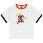 Boys White Logo T-Shirt, 1, hi-res