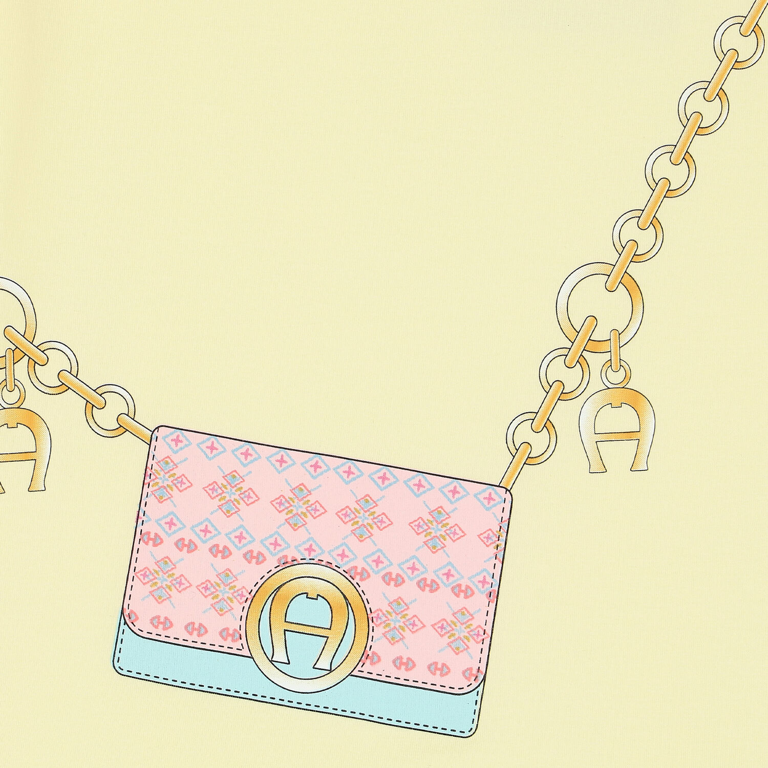 Girls Yellow Logo Bag T-Shirt, 3, hi-res