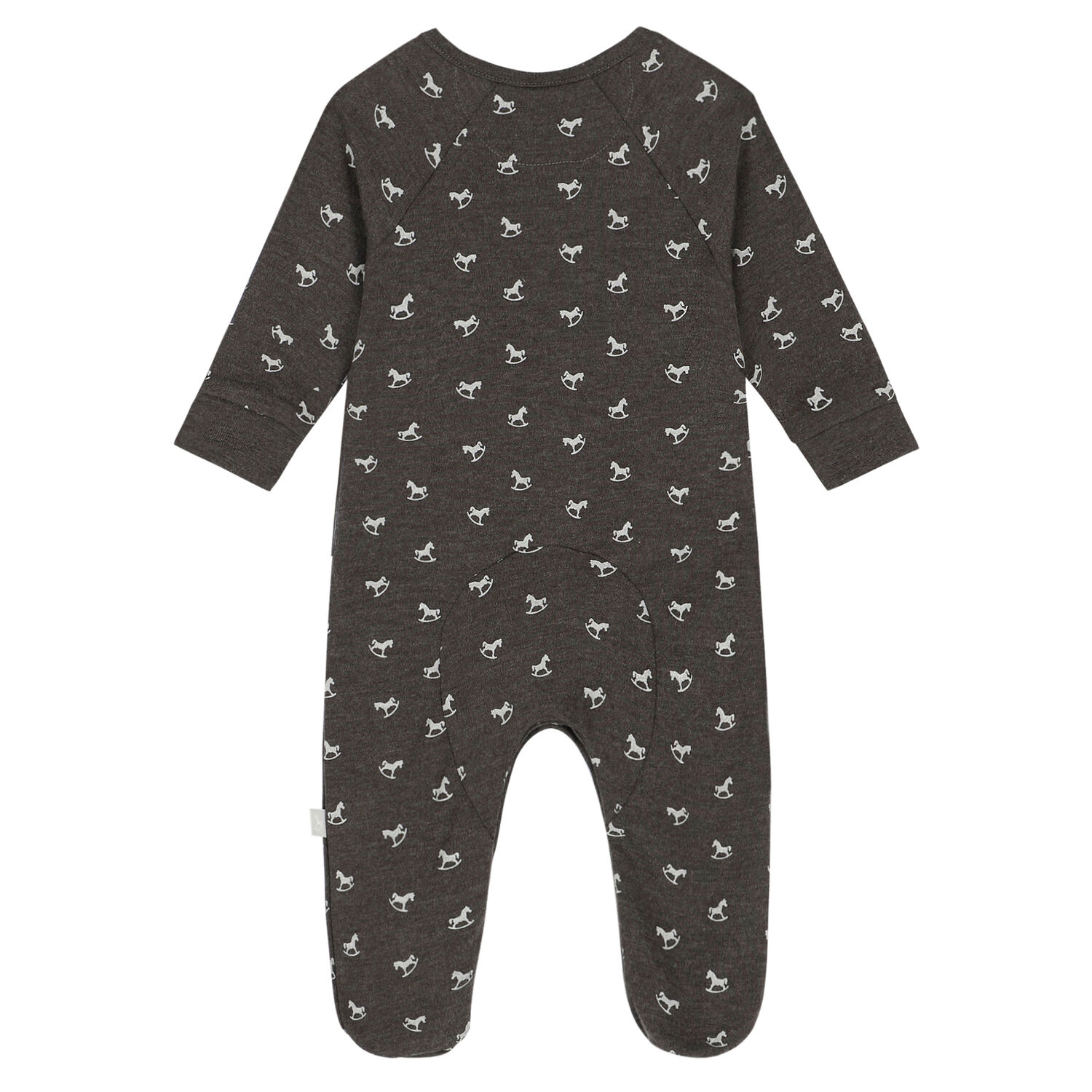 Grey Logo Babygrow, 1, hi-res