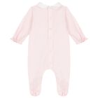 Baby Girls White & Pink Babygrows ( 2-Pack ), 2, hi-res