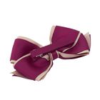 Girls Burgundy Bow Hairclip, 2, hi-res