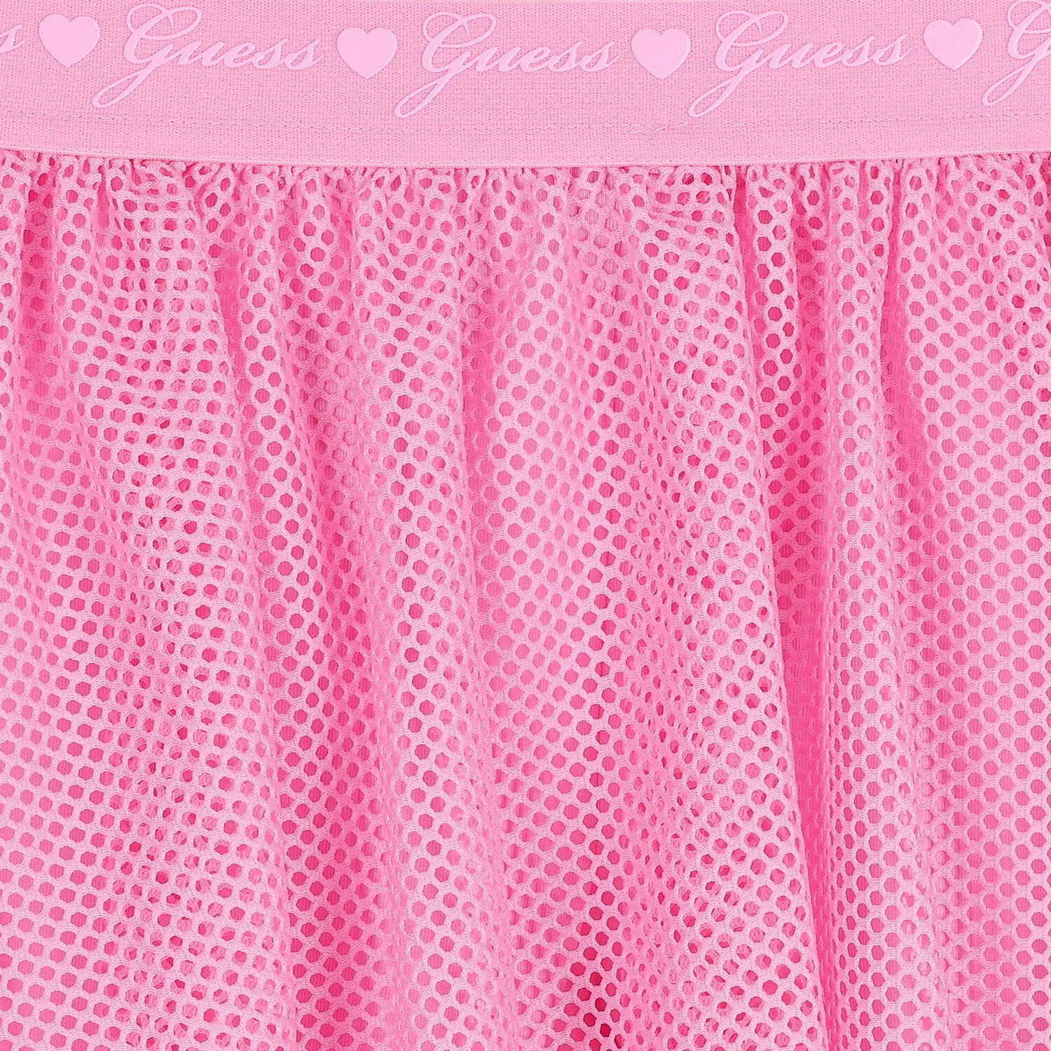 Girls Pink Logo Mesh Skirt , 1, hi-res