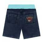 Baby Boys Blue Teddy Bear Logo Shorts Set, 1, hi-res