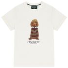 Boys Ivory Harry Logo T-Shirt, 3, hi-res