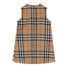 Baby Girls Beige Check Dress, 1, hi-res