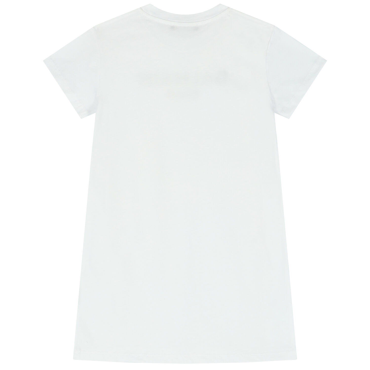 Girls White Logo Dress, 1, hi-res