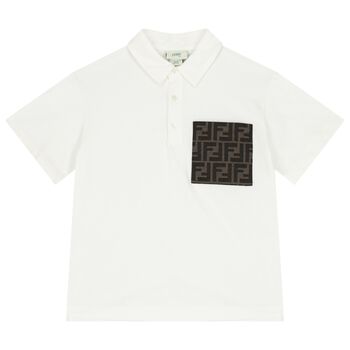 Boys Ivory Logo Polo Shirt