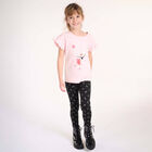 Girls Pink Ballerina Logo T-Shirt, 1, hi-res
