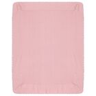 Baby Girls Pink Cotton Knit Blanket, 1, hi-res