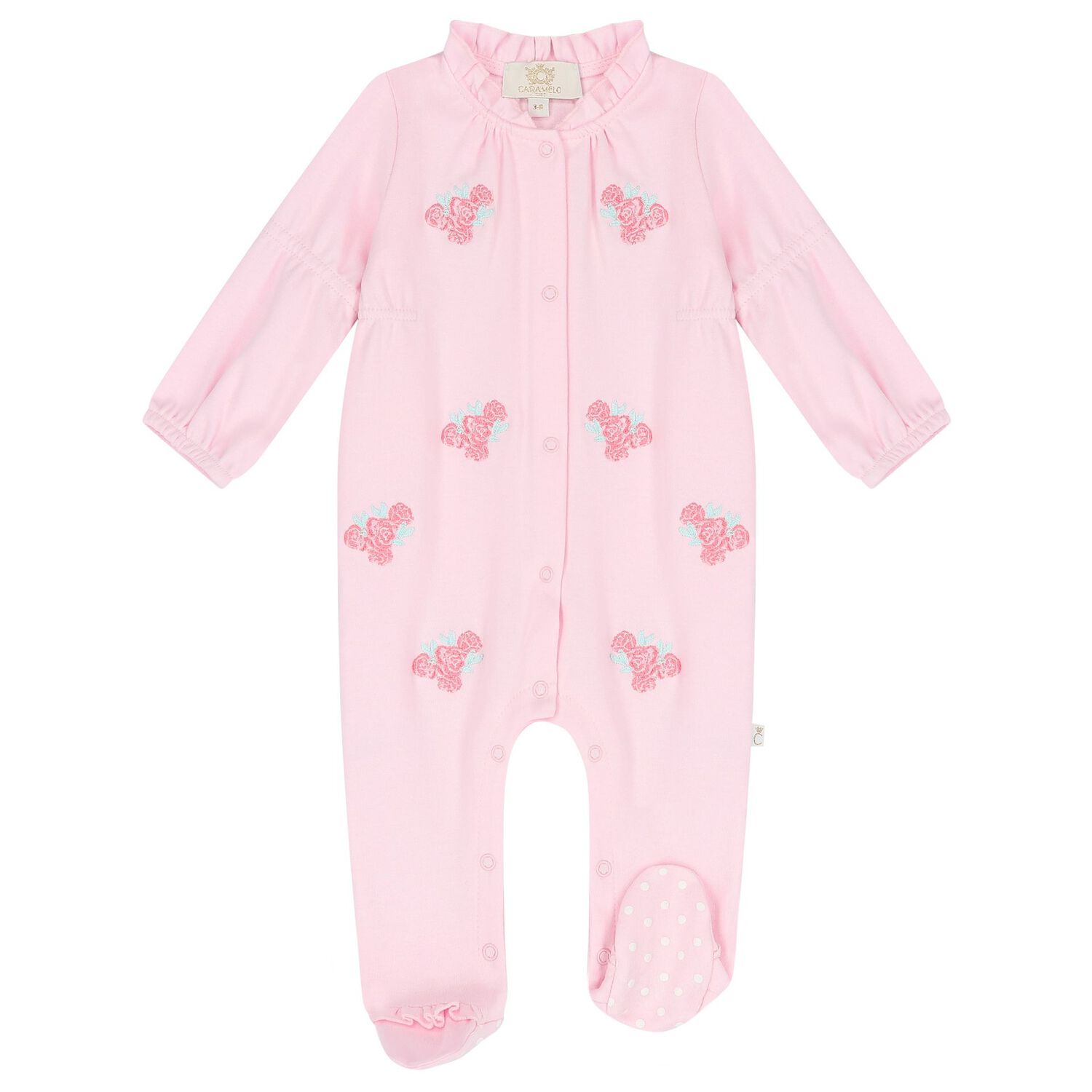 Baby Girls Pink Roses Babygrow Set, 1, hi-res