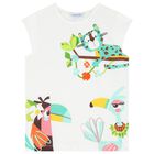 Girls White & Green Leggings Set, 2, hi-res