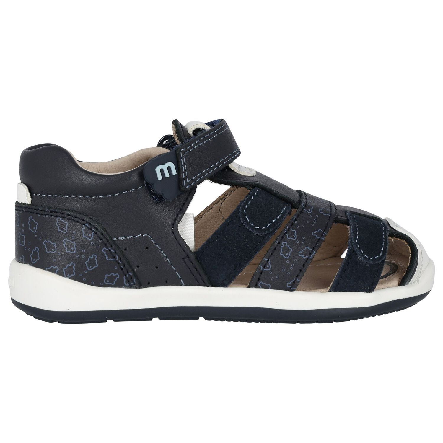 Younger Boys Navy Blue Sandals, 3, hi-res