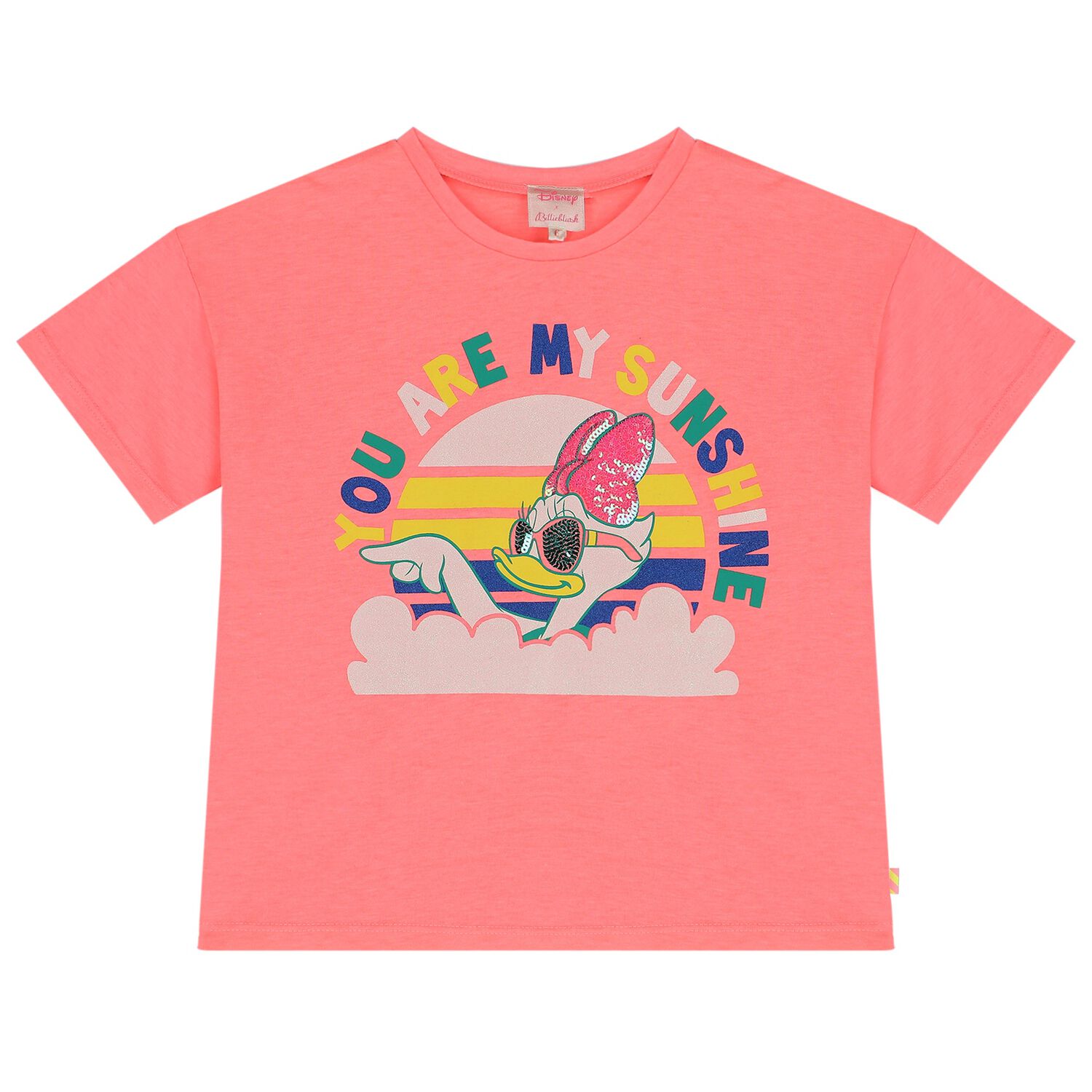 Girls Pink Daisy Duck T-Shirt, 1, hi-res
