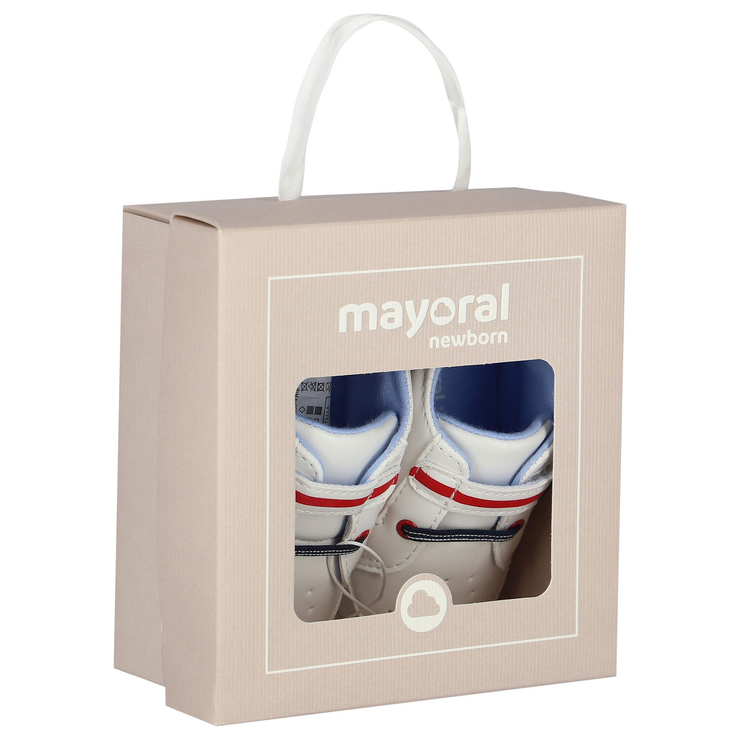 Baby Boys White Logo Pre Walker Shoes, 1, hi-res