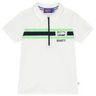 Younger Boys White Logo Polo Shirt, 1, hi-res