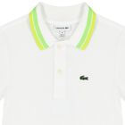 Boys White Logo Polo Shirt, 1, hi-res