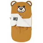 Beige Teddy Bear Logo Baby Nest, 1, hi-res