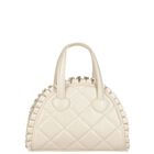 Girls Ivory Logo Quilted Handbag, 1, hi-res