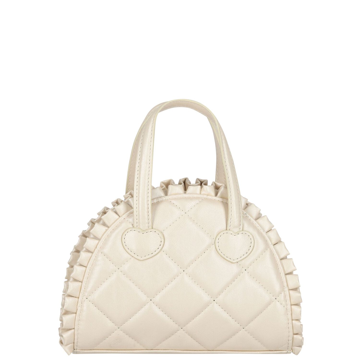 Girls Ivory Logo Quilted Handbag, 1, hi-res