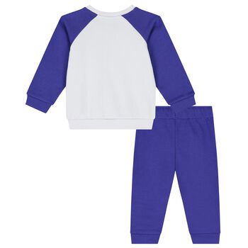 Younger Boys Blue & White Logo Tracksuit