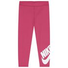 Girls Pink Logo Leggings, 2, hi-res